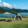 Палатка NATUREHIKE ANGO AUTOMATIC CNK2550WS010 четырехместная, c навесом, бежевая с коричневым 6927595789094