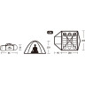 Палатка NATUREHIKE P-SERIES NH18Z033-P 210T/65D, трехместная, серо-голубая 6927595783634