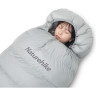 Ультралёгкий спальный мешок NATUREHIKE RM80 утиный пух L молния слева Grey 6927595707210L